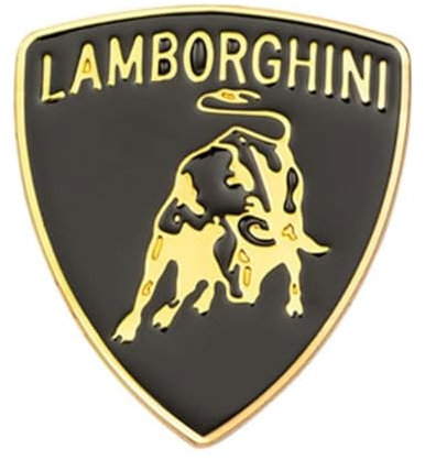 JLJTTBD Auto Emblem für All Lamborghini Models, Logo Emblem Badge Kofferraum Heckklappen Front Motorhaube Aufkleber, Auto Styling Zubehör,Gold