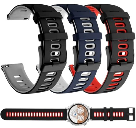 Riybyds Correa de Silicona de 22mm para Reloj 3 (45mm) y Reloj 46mm – Pulsera de Repuesto Deportiva Impermeable, Suave y Ligera – Opción en 10 Colores para Hombres y Mujeres