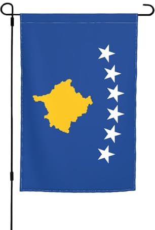 Bandera de Kosovo para cualquier ocasión, jardín, todas las estaciones, decoración de patio al aire libre, banderas para patios