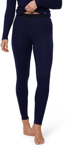 DANISH ENDURANCE Merino Wool Thermal Leggings Women, for the Extreme Cold, Warm Winter Ladies Thermal Leggings Medium Dark Navy 1-pack