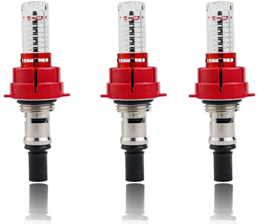 Pack of 3 Underfloor Heating Manifolds Flow Meter, Visual Flow Monitoring Regulator for Underfloor Heating, Regulator Optimises Heat Distribution Flowmeter Underfloor Heating 1/2 Inch