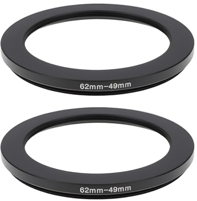 LT Easiyl 2 Bagues D'adaptation 62 Mm - 49 Mm pour Objectif D'appareil Photo 62 Mm. Support de Conversion pour Filtre.