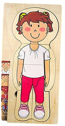 CRDARAAV Wooden Human Body Puzzle Toys Human Body Parts Puzzle for Preschool Children Girl