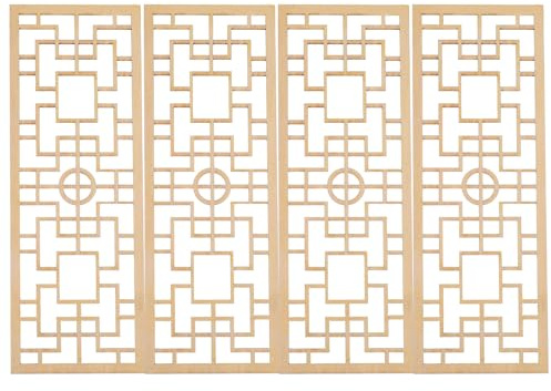 SUPVOX Lot de 4 Mini Écrans Décoratifs Chinois en Plastique, Accessoires pour Maison de Poupée, Modèle D’écran Amusant et Bureau, Décoration Miniature pour Garçon et Filles et Maquettes