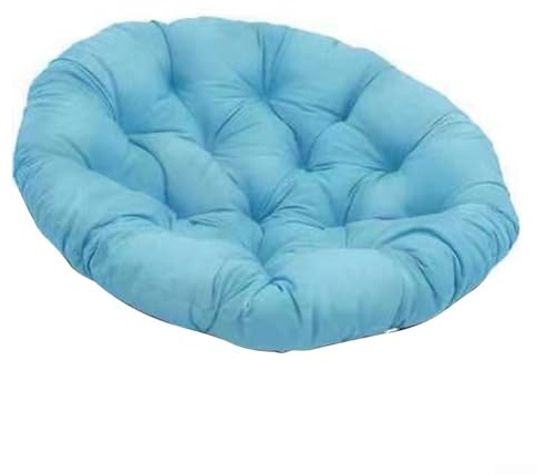Glewi Rundes Terrassensitzkissen für Hängesessel, Gartenstuhlkissen, Outdoor-Sitzkissen, 60 x 60 cm, Polyester-Kissen (D)