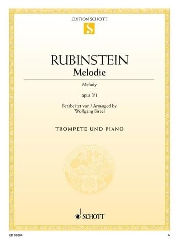 Melodie: op. 3/1. Trompete in B und Klavier.: op. 3/1. trumpet in Bb and piano. (Edition Schott Einzelausgabe)