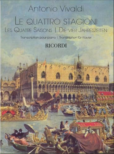Les Quatre Saisons Antonio Vivaldi | Transcription Piano Solo Niveau Intermédiaire Avancé | Partition Classique Baroque Pour Étude Récitals Concert | Élèves Professeurs | Ricordi Œuvre Célèbre