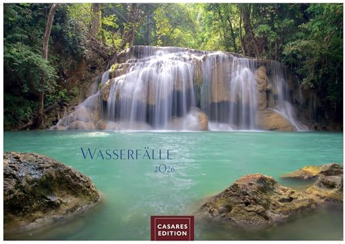 Wasserfälle Kalender 2026 – Wandkalender | Fotokalender Naturkalender 24x35cm - Inspirierende Wasserfall-Fotografien für das ganze Jahr