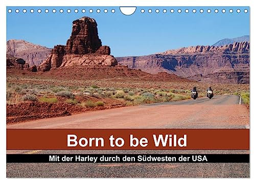 Born to be Wild - Mit der Harley durch den Südwesten der USA (Wandkalender 2025 DIN A4 quer), CALVENDO Monatskalender: Die landschaftlichen Highlights ... im Sattel einer Harley (CALVENDO Mobilitaet)