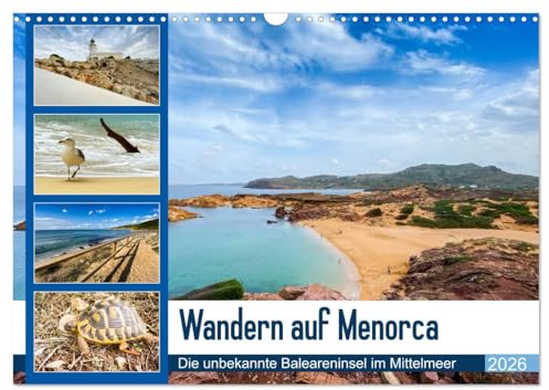 Wandern auf Menorca (Wandkalender 2026 DIN A3 quer), CALVENDO Monatskalender: Die unbekannte Baleareninsel im Mittelmeer (CALVENDO Orte)