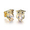 Crystalline Azuria Eulen Ohrstecker Ohrringe mit Weiß Zirkonia Kristalle 18 kt Vergoldet für Damen und Mädchen