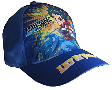 Beyblade Burst Baseball Cap, Kappe Cappy für Kinder, Jungen und Mädchen in Rot/Blau (52, Blau)