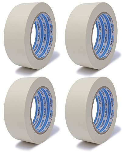 gws 4 Rollen Maler-Kreppband zum Abkleben, Abdecken, für präzises abkleben bei Malerarbeiten 38 mm x 50 m