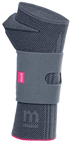 medi Manumed active - Handgelenkbandage links | silber | Größe IV | Kompressionsbandage zur Stabilisierung des Handgelenks | feuchtigkeitsregulierend und atmungsaktiv | antibakterielle Wirkung