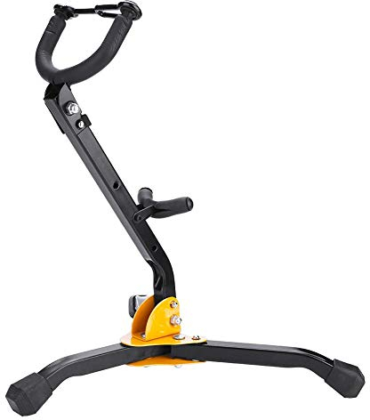 Supporto per Sassofono Pieghevole Treppiede Stand per Saxofono Alto/Tenor con Base Curva