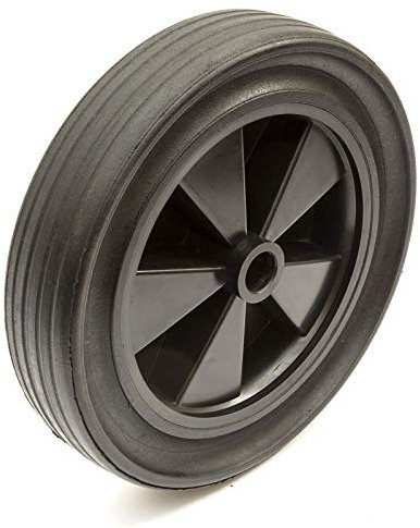 Plastic Wheel & Solid Rubber Tyre Black 12 Inch Wheelbarrow