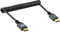 Twozoh - Cable en Spiral HDMI a HDMI, HDMI macho a HDMI macho en Spiral, cable HDMI a HDMI trenzado, Compatible con 4K UHD, 1080p (HDMI 2.0) (0,3M-1,5M)