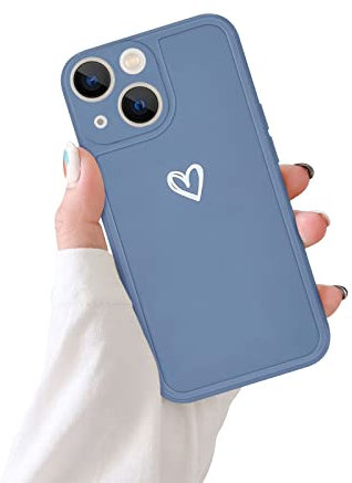 Newseego Compatible for iPhone 13 Mini Case, Silicone Protective Case for iPhone 13 Mini Cute Love Heart Simple Pattern Case Light Soft Shockproof and Slim TPU Back Cover for iPhone 13 Mini