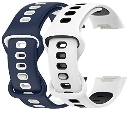 Muovrto Bracelet pour Fitbit Charge 5/Charge 6, Bracelet de Montre Remplacement en Silicone