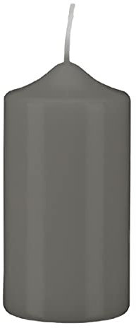 Stumpenkerzen Stumpen Kerzen Grau Grey 6 x Ø 4 cm, 12 Stück getauchte Spitzkopf in RAL Qualität