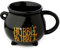 Puckator Hubble Bubble Black Cauldron - Taza de café de cerámica con forma de caldero negro, accesorios divertidos para el hogar, regalos lindos para novia, tazas grandes para hombres y mujeres, tazas