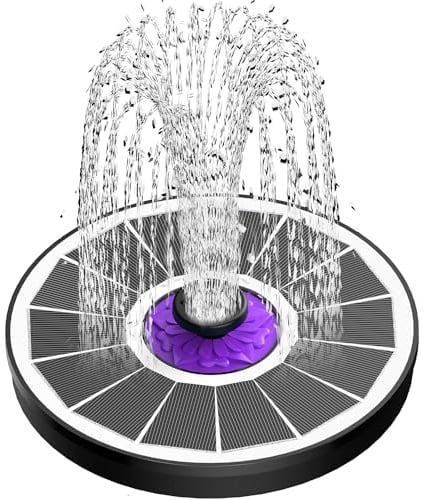 SZMP 2025 Nuevo Fuente Solar para Estanque, 3.5W Bomba de Agua Solar con 8 boquillas y 4 fijadores, para Estanque de Jardín Fuente, Baño para Pájaros, Piscina, Exterior, Circulación de Agua