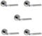 5 Sets gerade ovale Innenhebel-Türgriffe mit Rosetten – zweifarbig – Infinity Decor