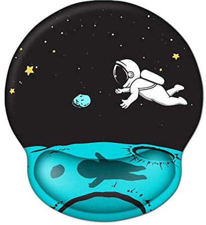 CHUQING Tappetino per mouse con cuscino in gel, ergonomico, con poggiapolsi, per ufficio, in gel