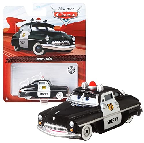 Mattel Auswahl Fahrzeuge Racing Style | Disney Cars | Die Cast 1:55 Auto, Typ:FSC Sheriff, (DXV29)