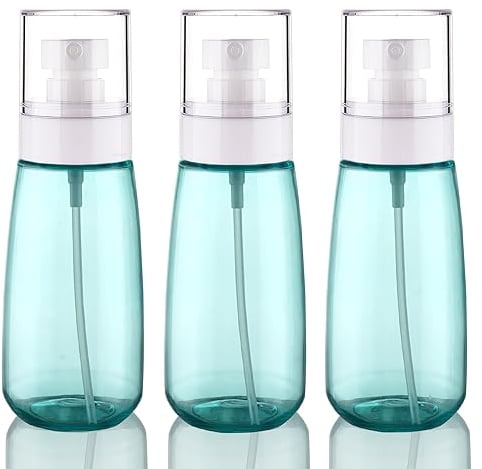 Cosywell Spray Bottle for Hair TSA Approved 3.4oz 100ml 3 Pack Leak Proof Travel Spray Bottle Empty Refillable Small Spray Bottles for Perfume Essential Oils Toners Rose Water Cosmetics (3Green)