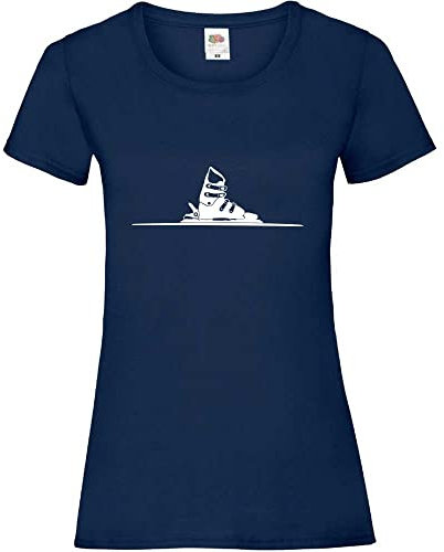 Skibindung Frauen Lady-Fit T-Shirt Navy S