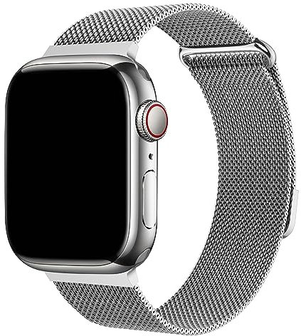Lovandare Compatibile con Apple Watch Band 41mm 40mm 38mm per le Donne Uomini Acciaio Inox Mesh Loop Magnetic Chiusura di Ricambio iWatch Band con Cassa per Apple Watch Ultra Series SE 9 8 7 6 5 4 3 2