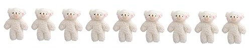 Toyvian 9 STK Bär Aus Perlvlies Kleiner Teddybär Abschlussbärenpuppe Plüschtierspielzeug Abschlussgeschenk 2021 Mini-bären-Puppe Mini-tierpuppe Kleines Hochzeit Weiß Pp Baumwolle