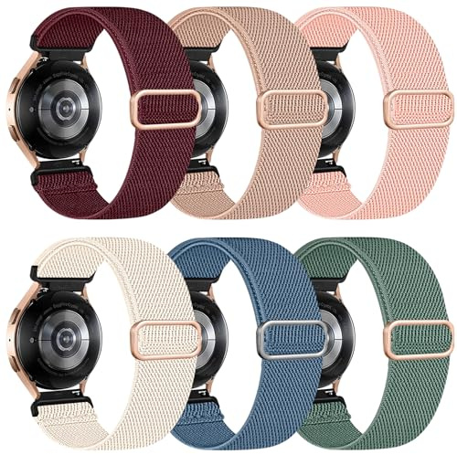 Chinbersky 22mm Elastisches Nylon Armband Kompatibel mit Samsung Galaxy Watch 3 45mm, Gear S3 Classic, Huawei GT2/GT/GT2e/GT2 Pro