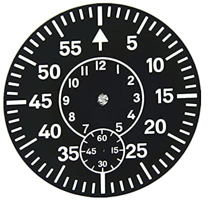 WANSUPYIN 2023 Schwarz 38,9 MM Uhr Zifferblatt Grün Leuchtende Uhr Gesicht Platte Bewegung für Ersatz Zifferblatt, 6 o'clock For ETA 6498