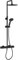 Jacob Delafon - Colonne de Douche Thermostatique JULIETTE - Pomme de tête ronde 25cm - Douchette ronde 3 Jets - 33,4x131,5x51,9 cm - Noir Mat - E46810-BL