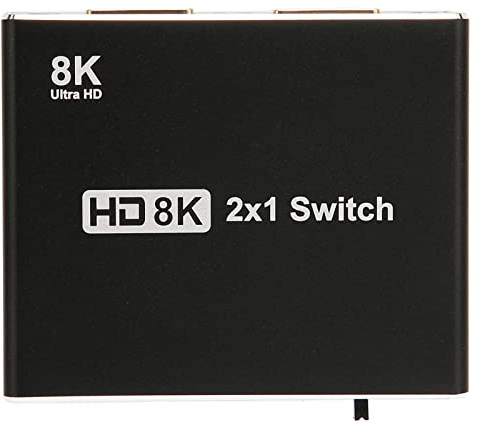 Switch 2 in 1 Out, Splitter 8K@60Hz Switch 2.1 Switcher 2 in 1 Out,Unterstützt 4K@120Hz High Speed Video Splitter,für PS5 Laptop TV