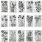 Crafts 15 Stück Blumen-Schablonen, BOSOIRSOU Pflanzen-Rosen-Schablonen-Vorlagen, botanische Blätter, Zeichnungsvorlagen für Bastelarbeiten, Scrapbooking, Malen auf Wandholz