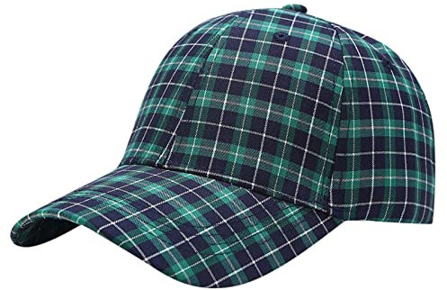 Generic Karierte Basecap Damen Baseballmütze Sonnenschutz Baseballkappe Herren Verstellbar Freizeit Cap 2024 Frühjahr Sommer Outdoor Sport Schirmütze