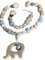 2er Set Individuell gestaltetes Babygeschenk personalisiertes baby geschenk mit Namen für Mädchen oder Junge Baby Geschenk personalisiert zur Geburt & Taufe (2er Set Elefant Blau)