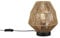 lightling Modern Tischlampe Mikael in Rattan-Optik, mit Schnurschalter, Korpus aus Papier, exkl. 1 x E27 max. 40W, Ø 20 cm, Höhe 20 cm, Metall