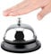 Campanello da tavolo per la reception – Campanello da tavolo con campanello croccante, in acciaio inox, realizzato per ristoranti, hotel, bar, argento