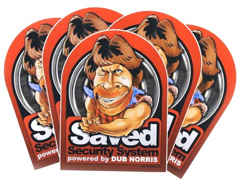 5x lustiger NORRIS Security System Aufkleber Sicherheit Safety First Aid Diebstahl Auto Sticker Pack