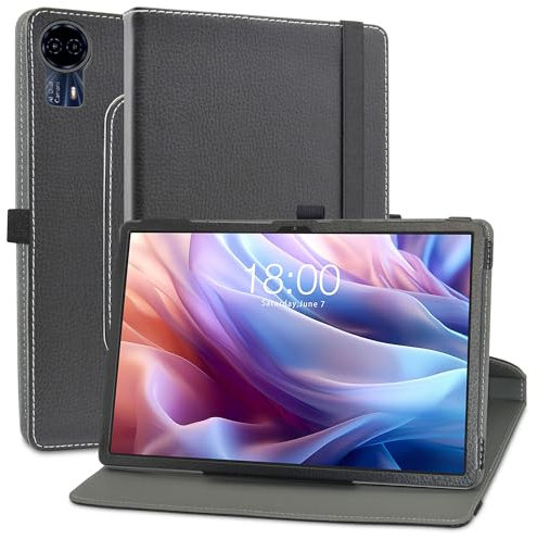 MAMA MOUTH Case for TECLAST T65 Max,360 Degree Rotating With Premium PU Leather Sleeve Cover for TECLAST T65 Max 13 Inch Tablet,Black