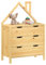 IDIMEX Kommode ELANO in Hausform - Kiefer aus massivem Kiefernholz, 3 große Schubladen, Kinderzimmer Aufbewahrung, Kleiderschrank, Kinderzimmer möbel, Schubladenkommode
