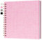 Hiwhy Fotoalbum zum Selbstgestalten 18x18 cm Scrapbook Fotobuch Weiße Seiten 20 Blätter, Rosa