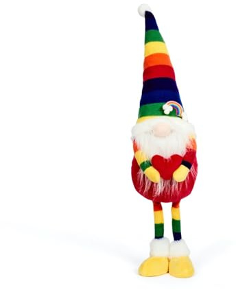 Three Kings Santa Claus Rainbow Multi-Coloured Standing Nordic Gnome Gonk 58cm Tall