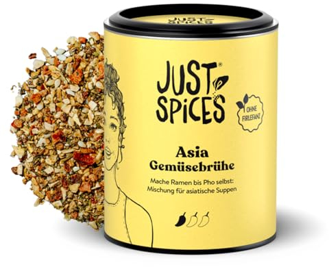 Just Spices Asia Gemüsebrühe I Würze asiatische Suppen zu Hause selbst I Gewürzdose, 65 g