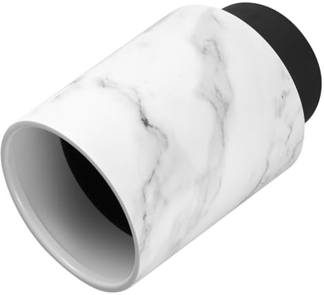 VOSAREA 1piece Round Waste Paper Basket Marbling Design Opening Modern Style Trash Can