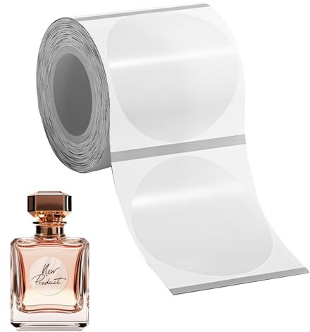 WOKICOR 50mm Etikettenband Papier, 150 Etiketten Rolle Wasserfeste Etiketten, Etikettendrucker Multifunktionsetiketten 1.96 x 1.96 Thermo-Etikett für Barcode, DIY Logo, Heim, Schule, Büro